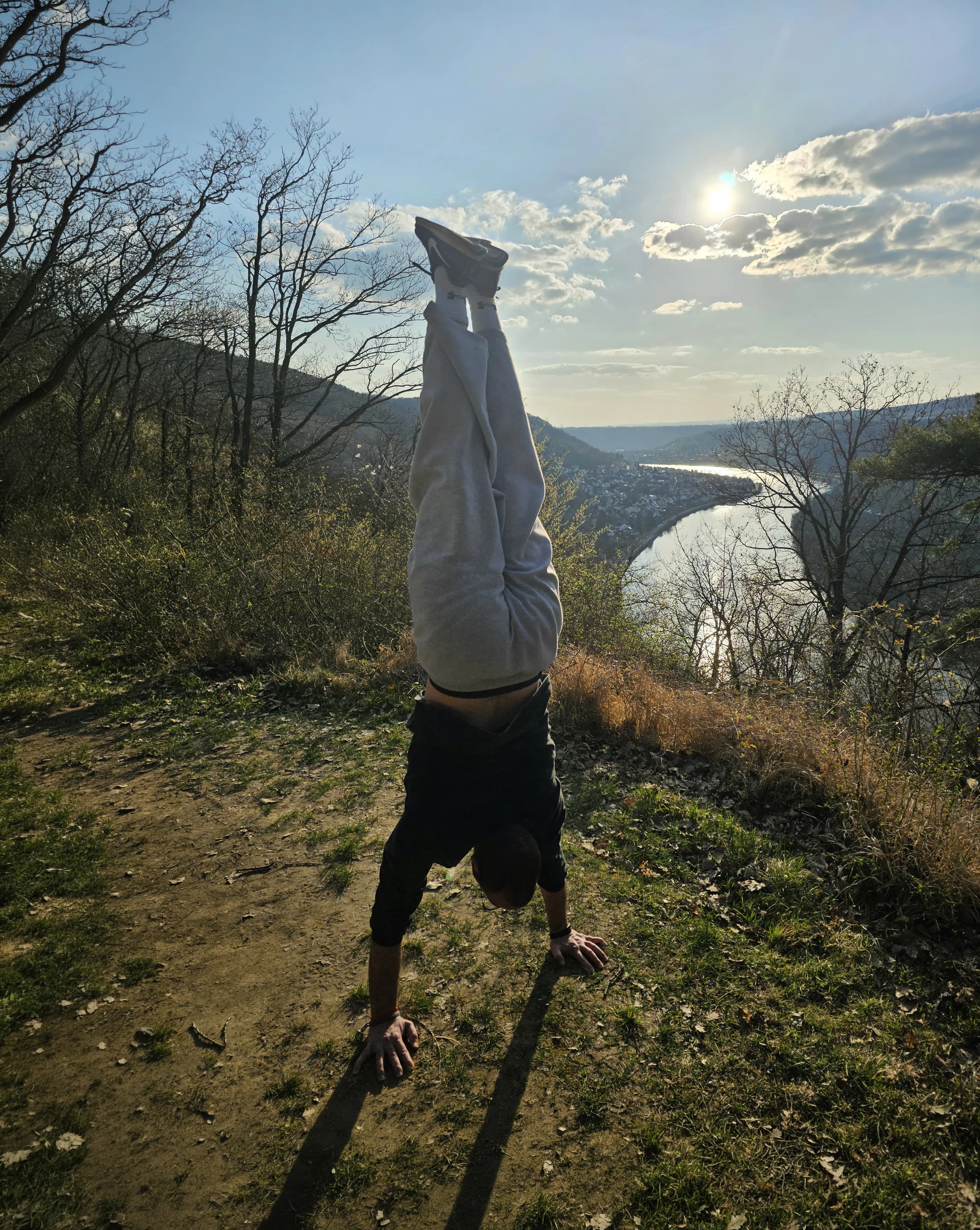 Handstand near the Rhein river